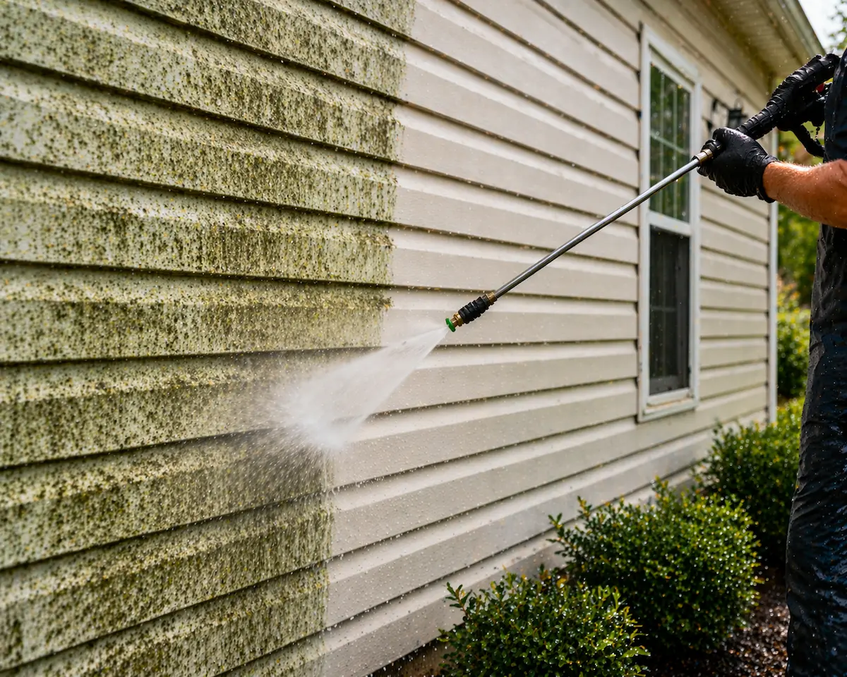 Pressure Washing team at work
